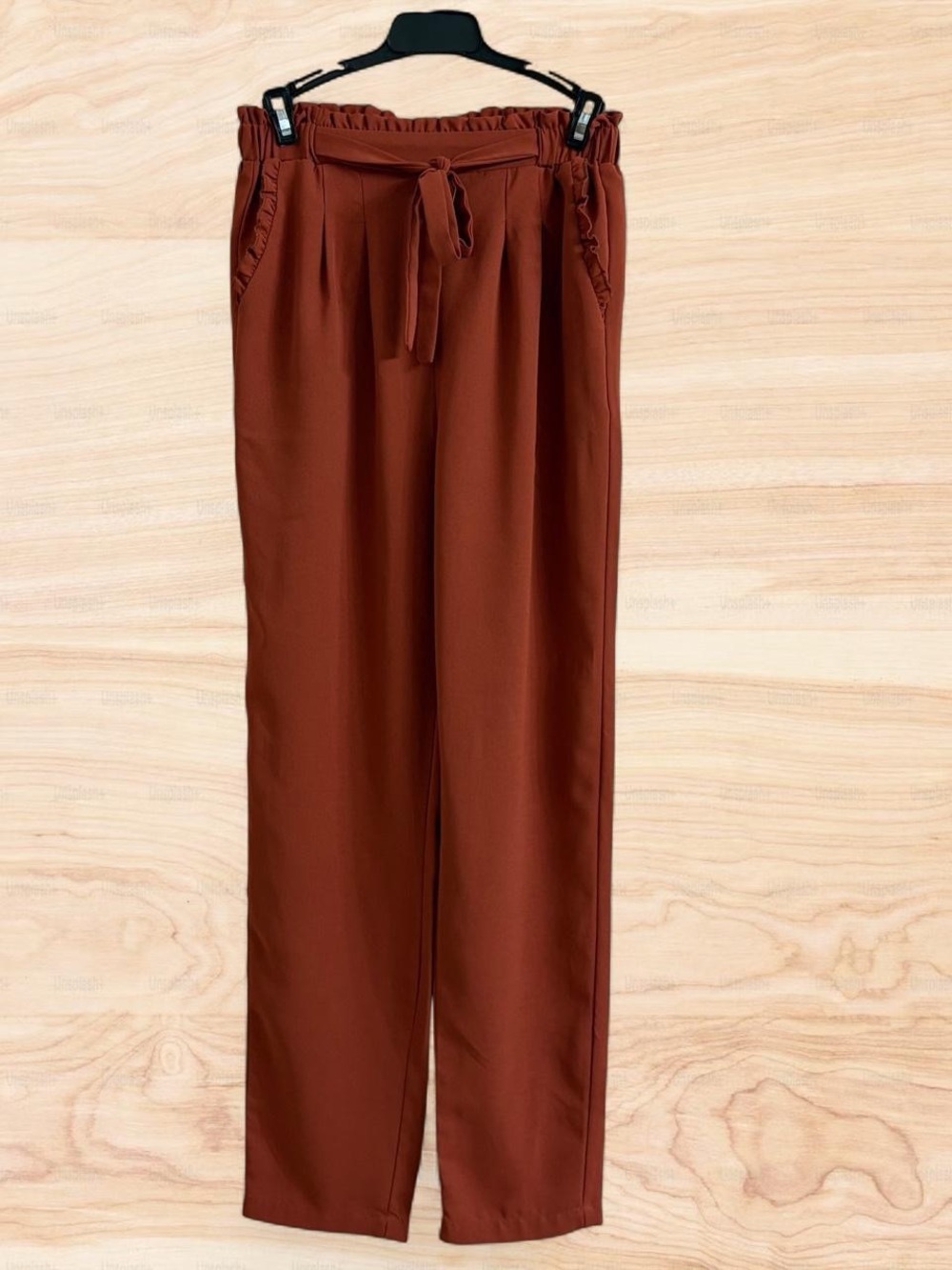 Shein Women’s Rust Orange Drawstring Waist Pants, Size Small